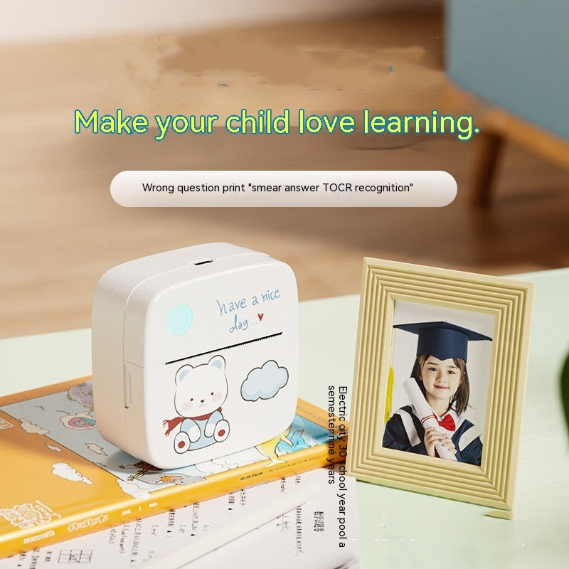 Imprimante portable HD pour étudiants, pour les questions erronées, mini machine d'apprentissage