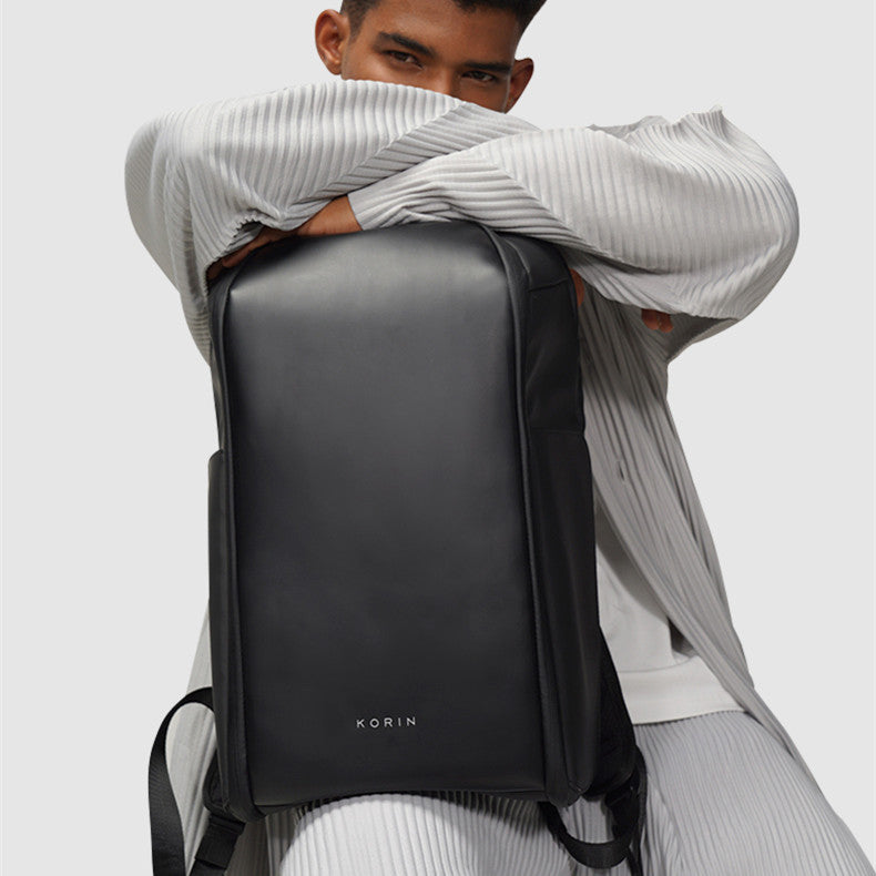 Men's Waterproof Anti-Theft Commuter Backpack 23L Polyester Fiber