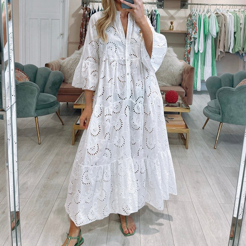 Robe longue sexy de style français pour femme