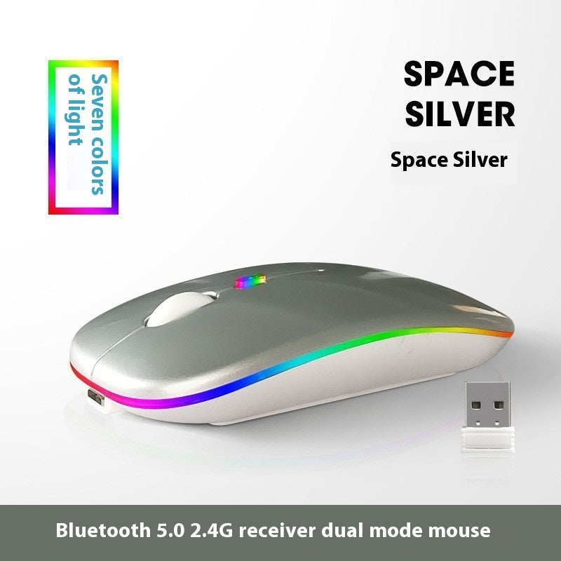 ماوس بلوتوث مضيء صامت قابل للشحن