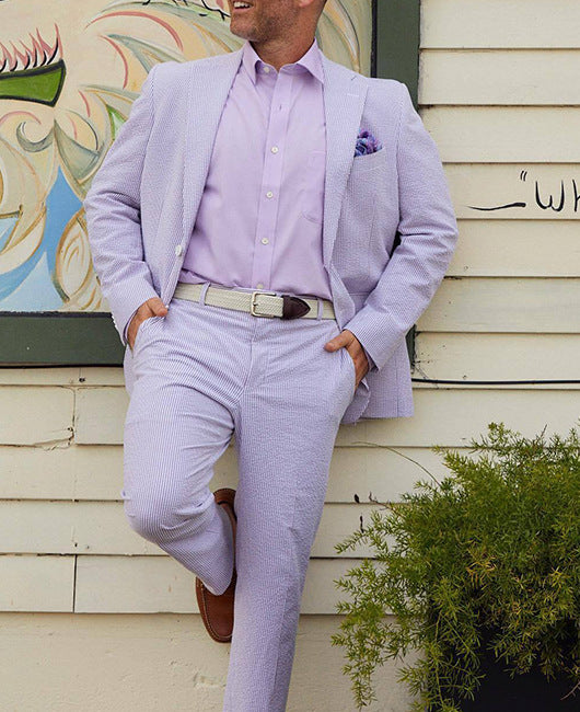 Two-Piece Digital Print Suit with Two Buttons, Regular Fit, Multiple Sizes