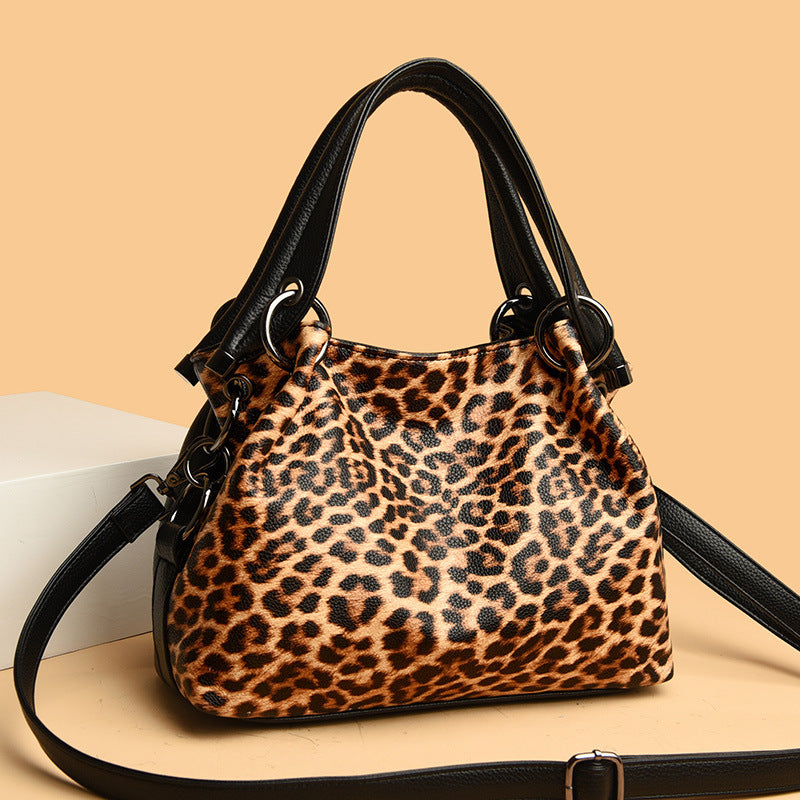 Leopard Zebra Print Genuine Leather Crossbody Bag for Women
