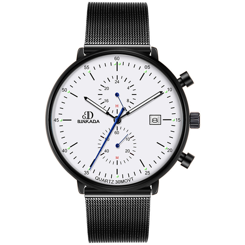 Montre de Sport Lumineuse Étanche à Quartz pour Homme 40mm