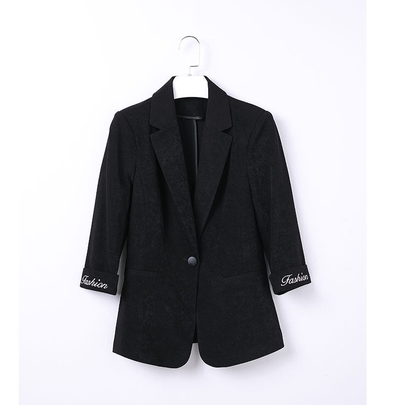 Women's Casual 7-Point Sleeve Polyester Spandex Suit