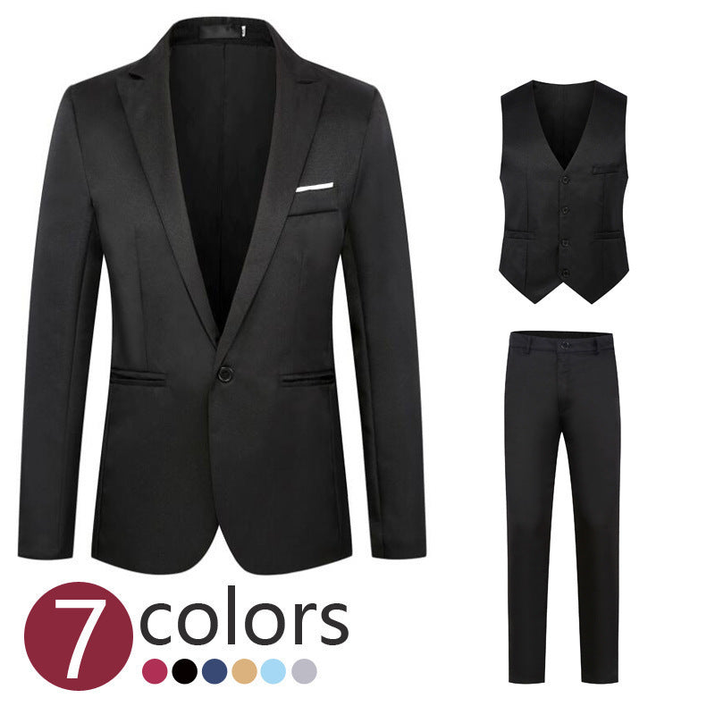 Ensemble de costume décontracté avec gilet pour homme