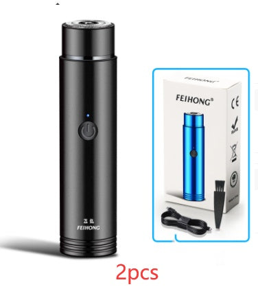 Mini rasoir électrique portable rechargeable avec tondeuse à double lame