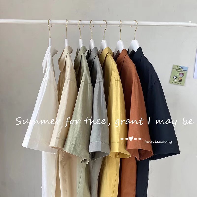 Men's Summer Workwear Cotton Blend Shirt Half Sleeve