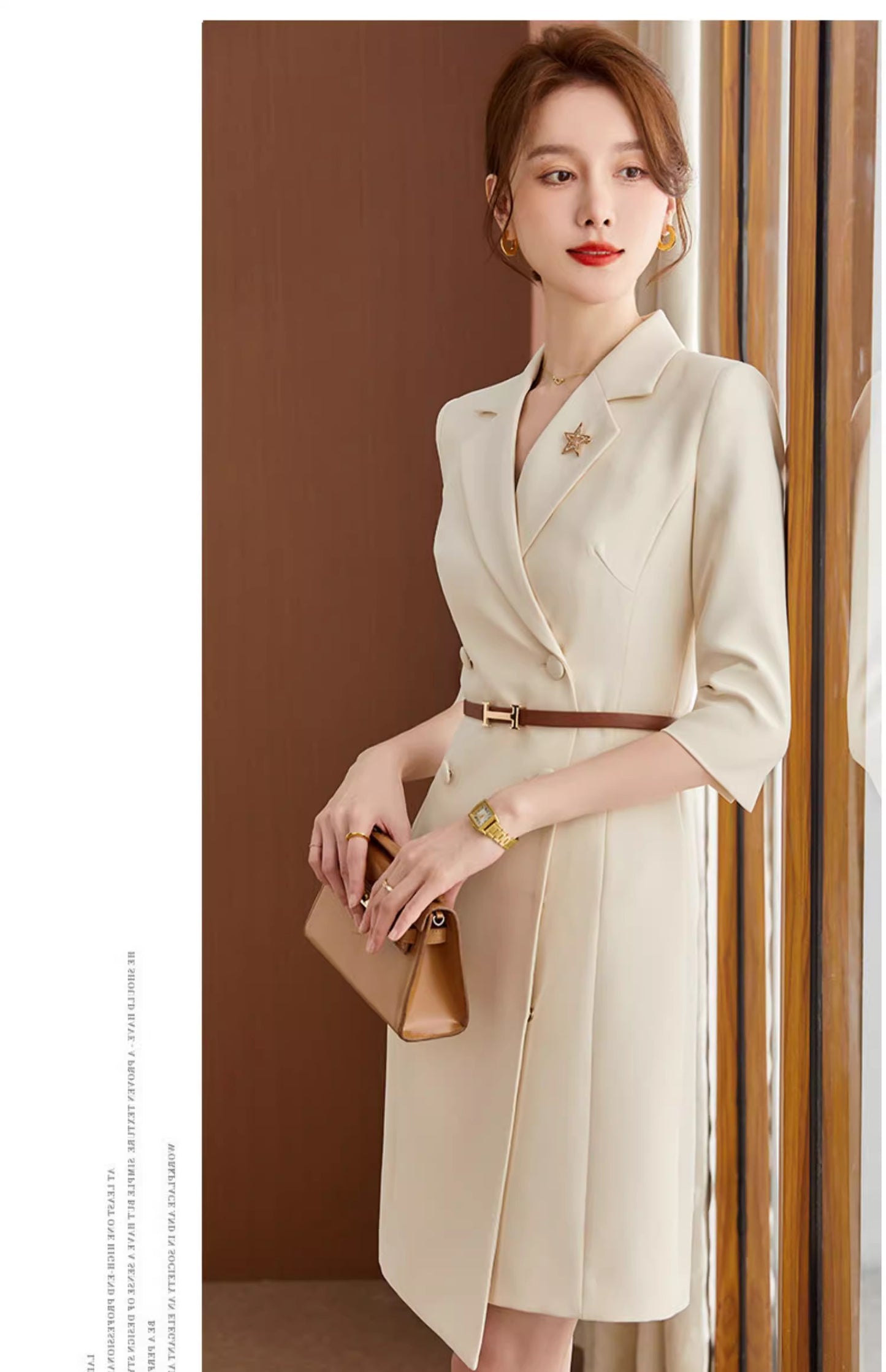 White Business Suit And Dress Temperament