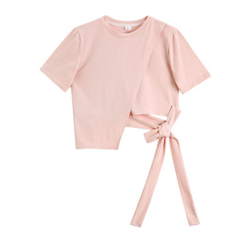 Stylish Loose Short Sleeve T-Shirt and Skirt Set for Women