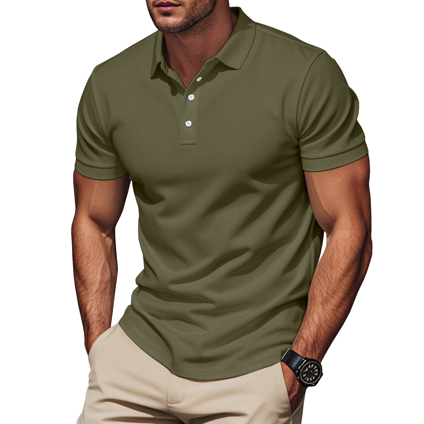 Casual British Style Summer Men's T-shirt