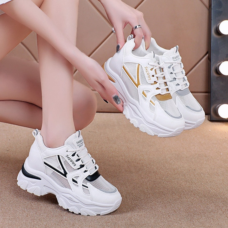 Chaussures de sport décontractées montantes à plateforme (style "Dad Shoes")