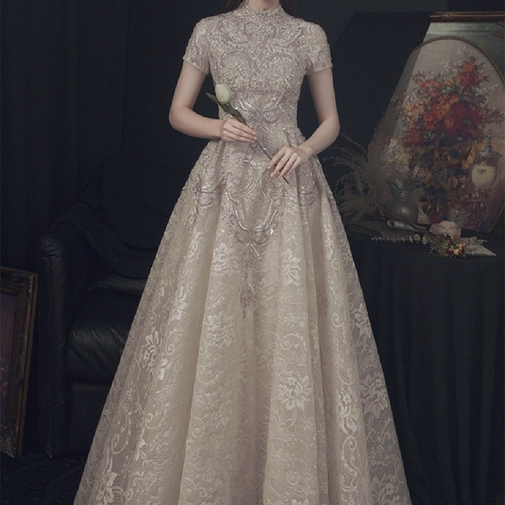 Robe de Fiançailles Style Coréen Taille Mi-Haute Élégante