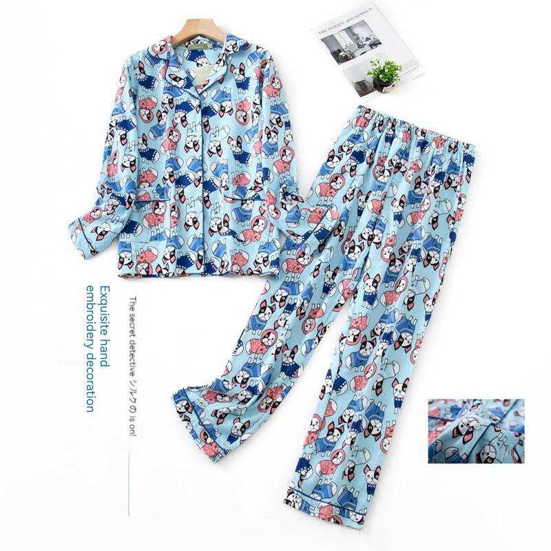 Ensemble de pyjama en flanelle à manches longues pour femme