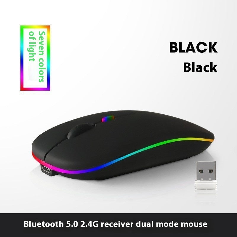 Glowing Bluetooth Self-Charging Mute Mouse