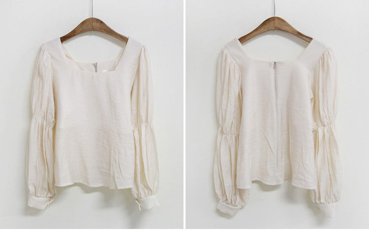 Ladies Puff Sleeve Blouse Age-reducing Shirt