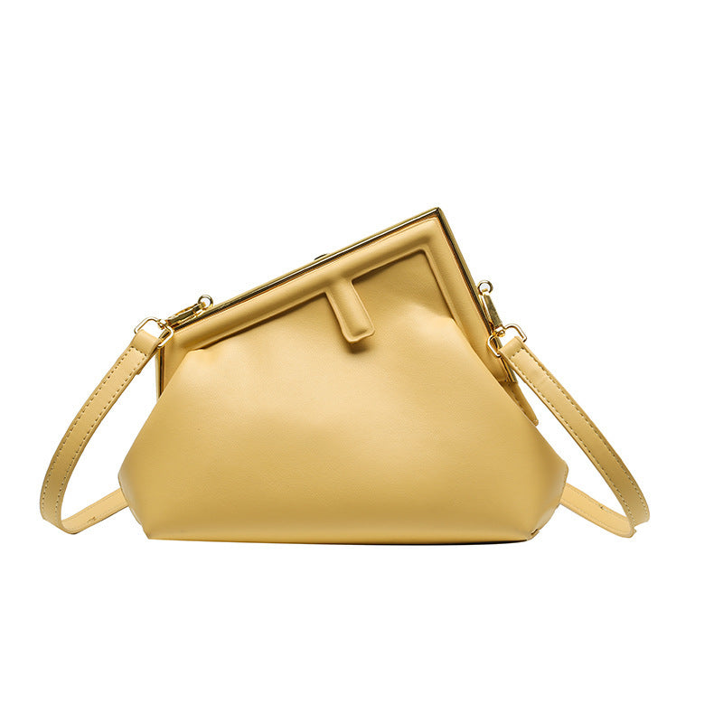 Irregular Textured One-Shoulder Bag - Medium Soft PU, 14x20x8cm