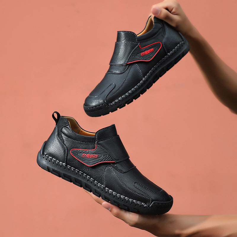 Handmade Leather Casual Stitching Platform Shoes Plus Size