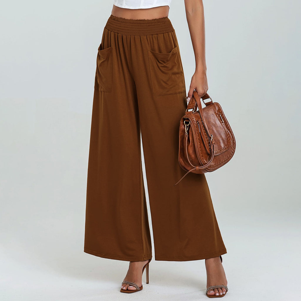Pantalon de sport ample à taille haute et coupe large pour femme, liftant les hanches