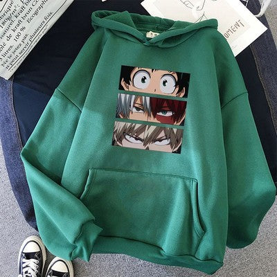 Sweat à Capuche Ample Unisexe pour Couple Automne Hiver