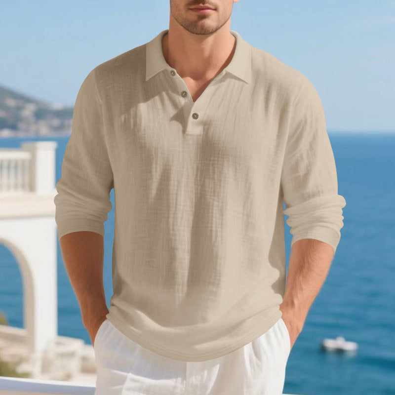 Casual Business Men's Long Sleeve Shirt for Spring and Autumn