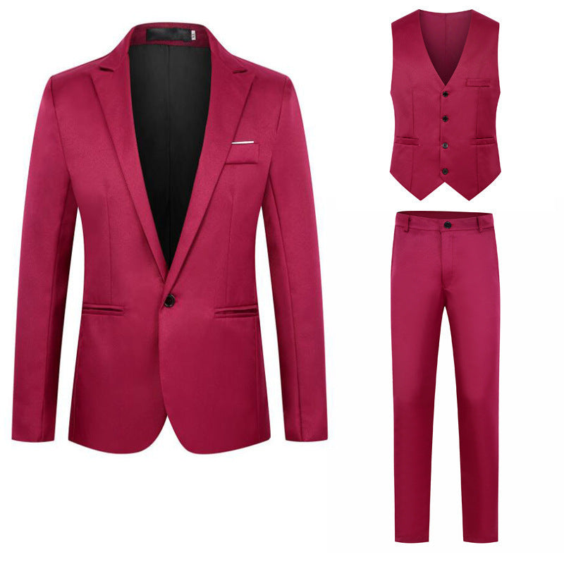 Ensemble de costume décontracté avec gilet pour homme