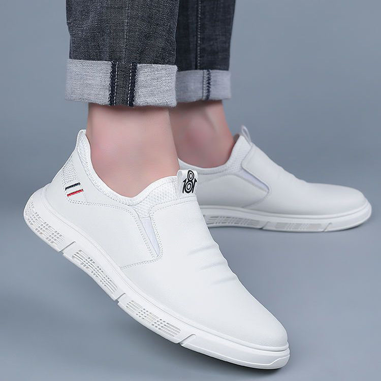 Men's Black White Casual Flats Walking Shoes