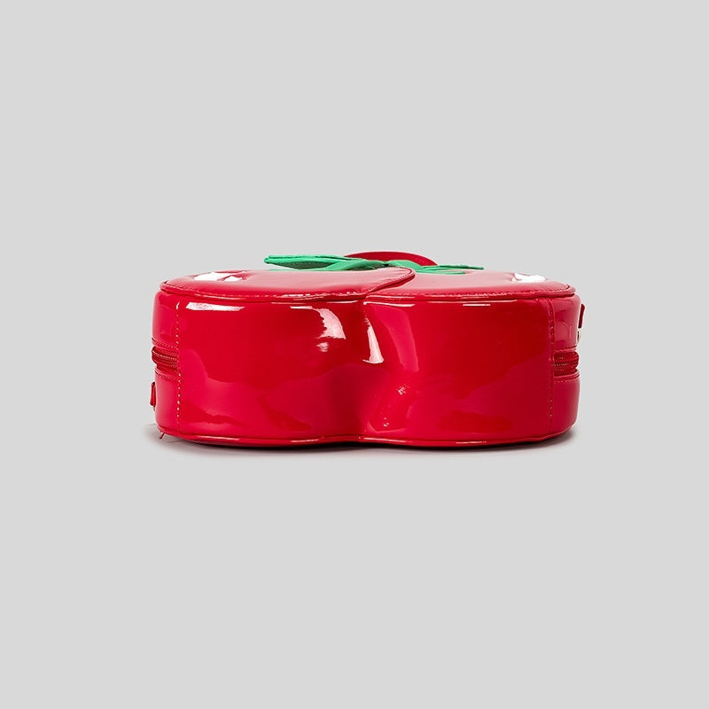 Sac messager à bandoulière en forme de cerise créative rouge en PU