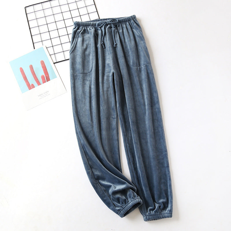 Plus Size Women's Loose Flannel Pajama Pants
