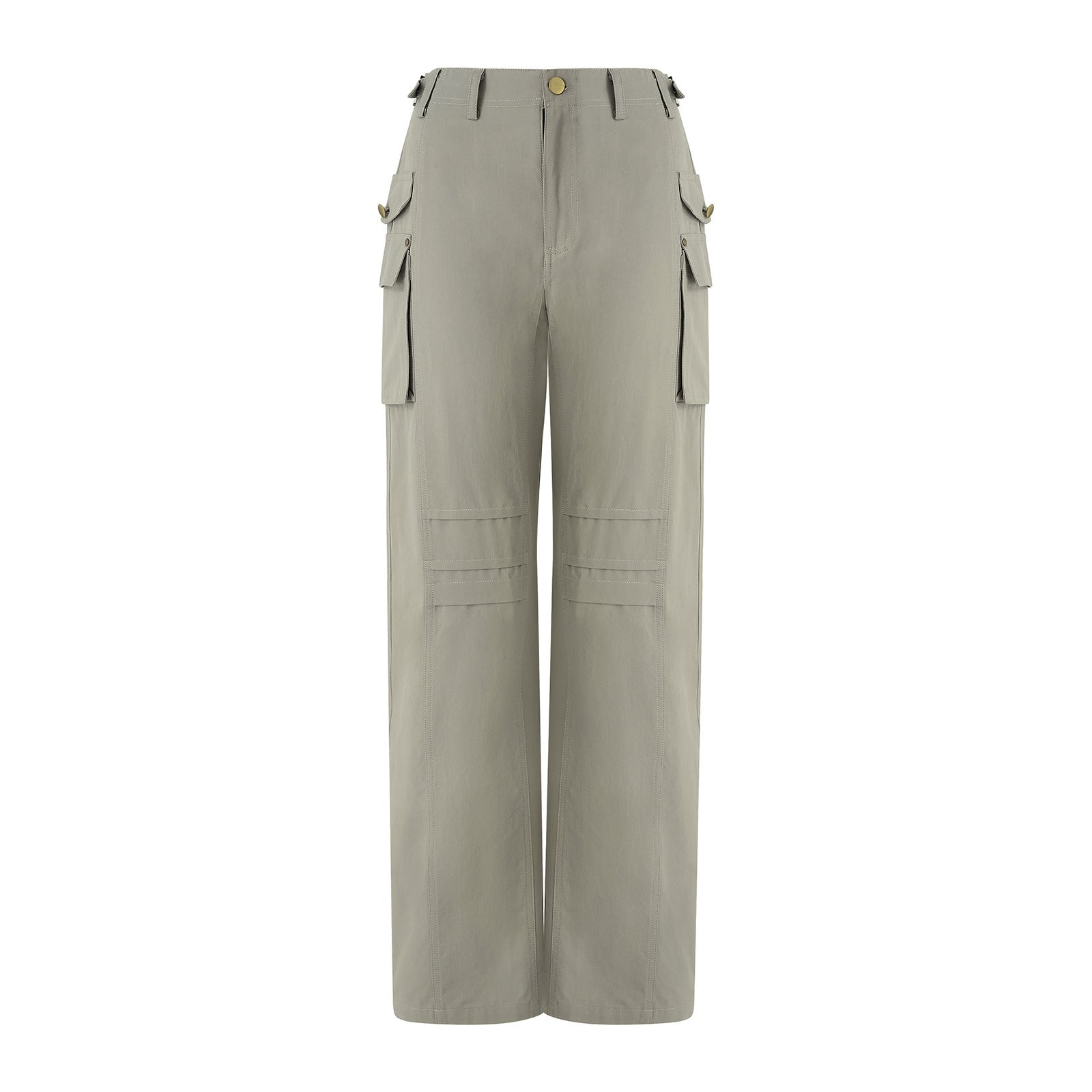 Pantalon cargo multipoches ample et droit pour femme