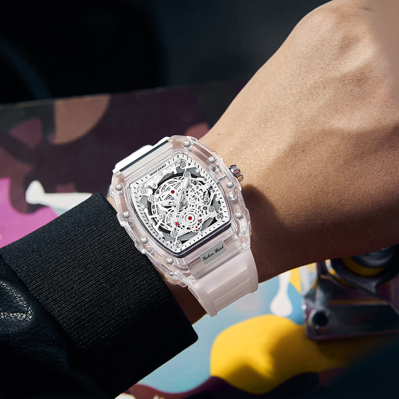 Fashionable Transparent Men’s Waterproof Quartz Watches