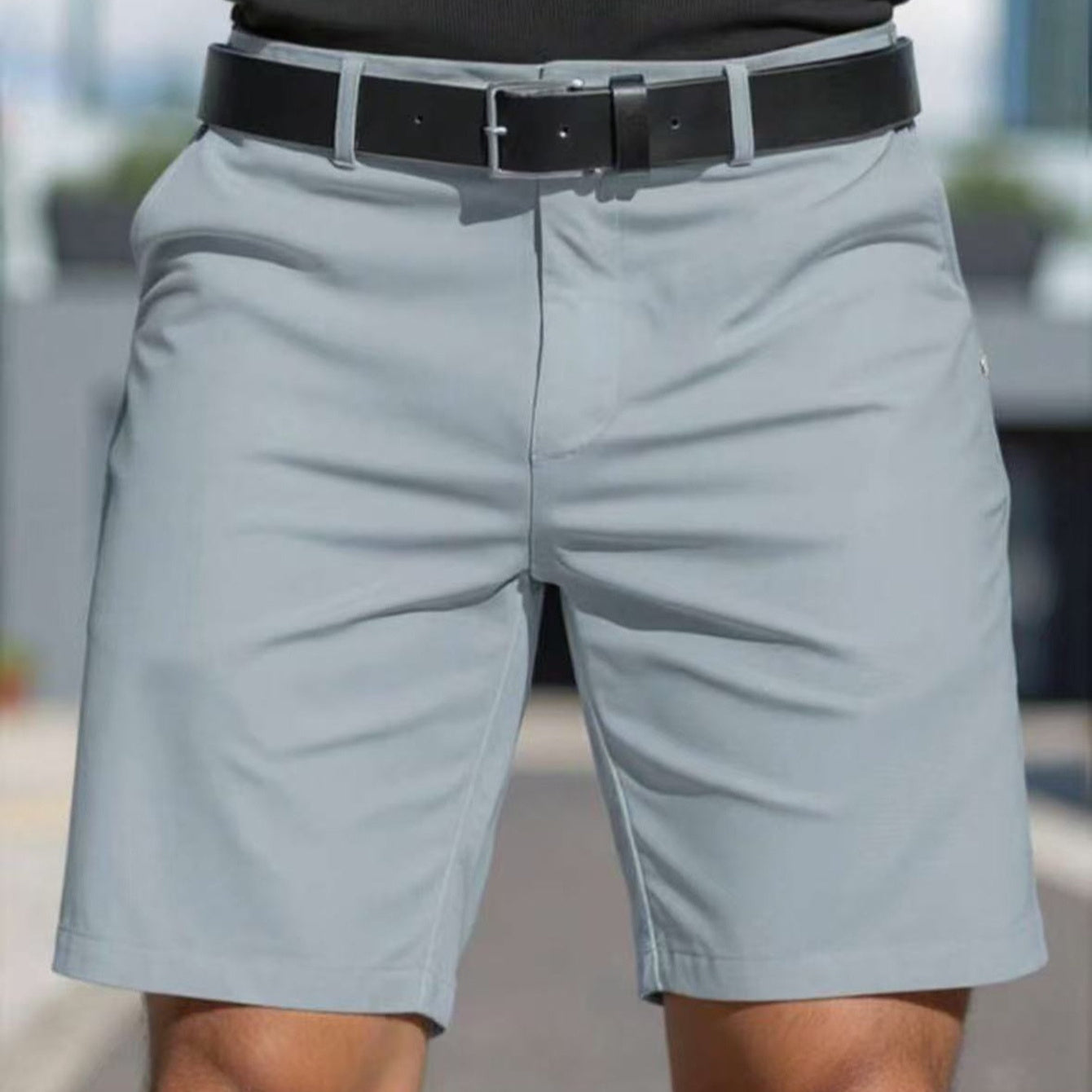 Shorts courts de sport et business de couleur unie pour hommes
