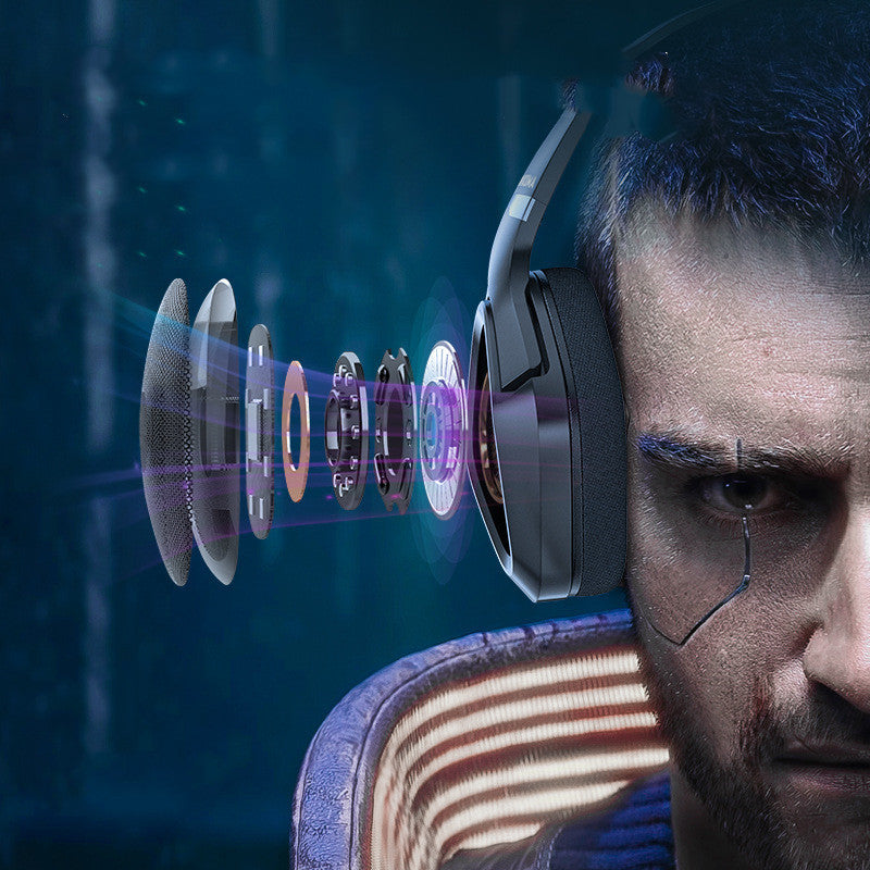 Black Head Mounted Gaming Headset for PS4 with 3.5mm Plug