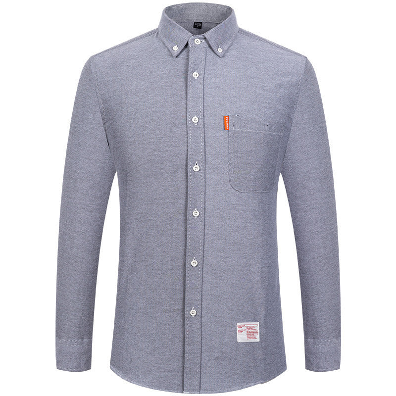 Pure Cotton Washed Oxford Slim Fit Men’s Shirt Long Sleeve