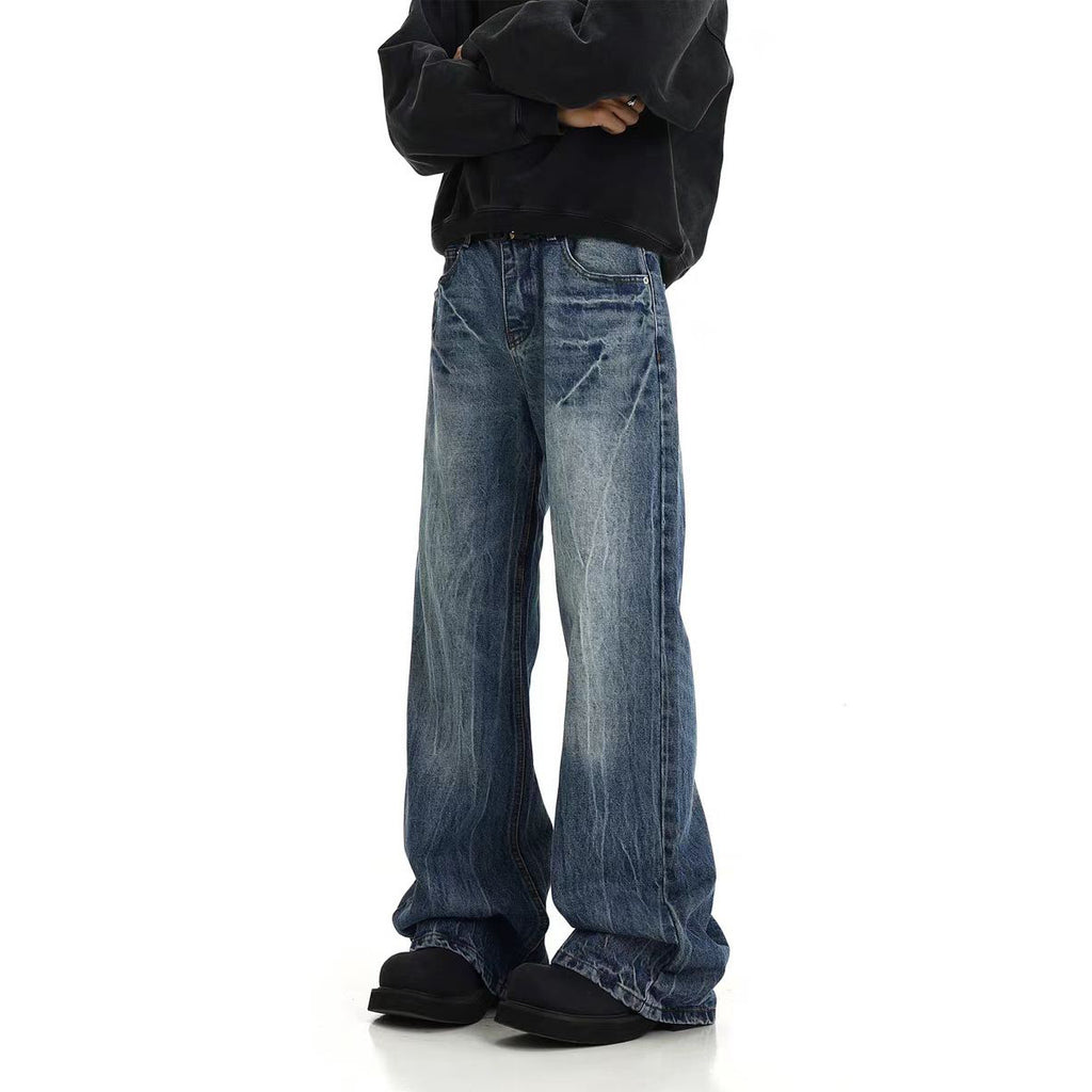 Jean droit taille mi-haute bleu American Retro