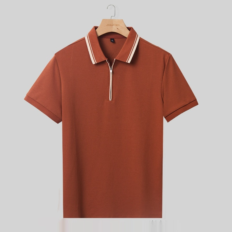 Men's Short-Sleeve Slim Fit Casual Polo Shirt