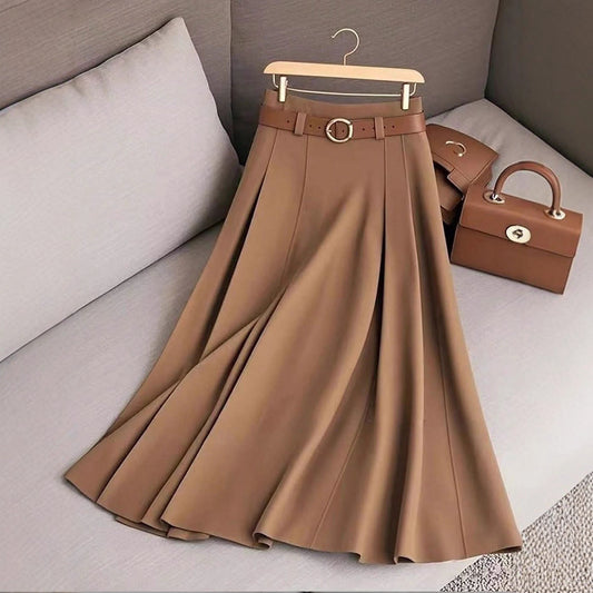 Women's Casual Pleated Skirt in Multiple Colors, Sizes S-XL