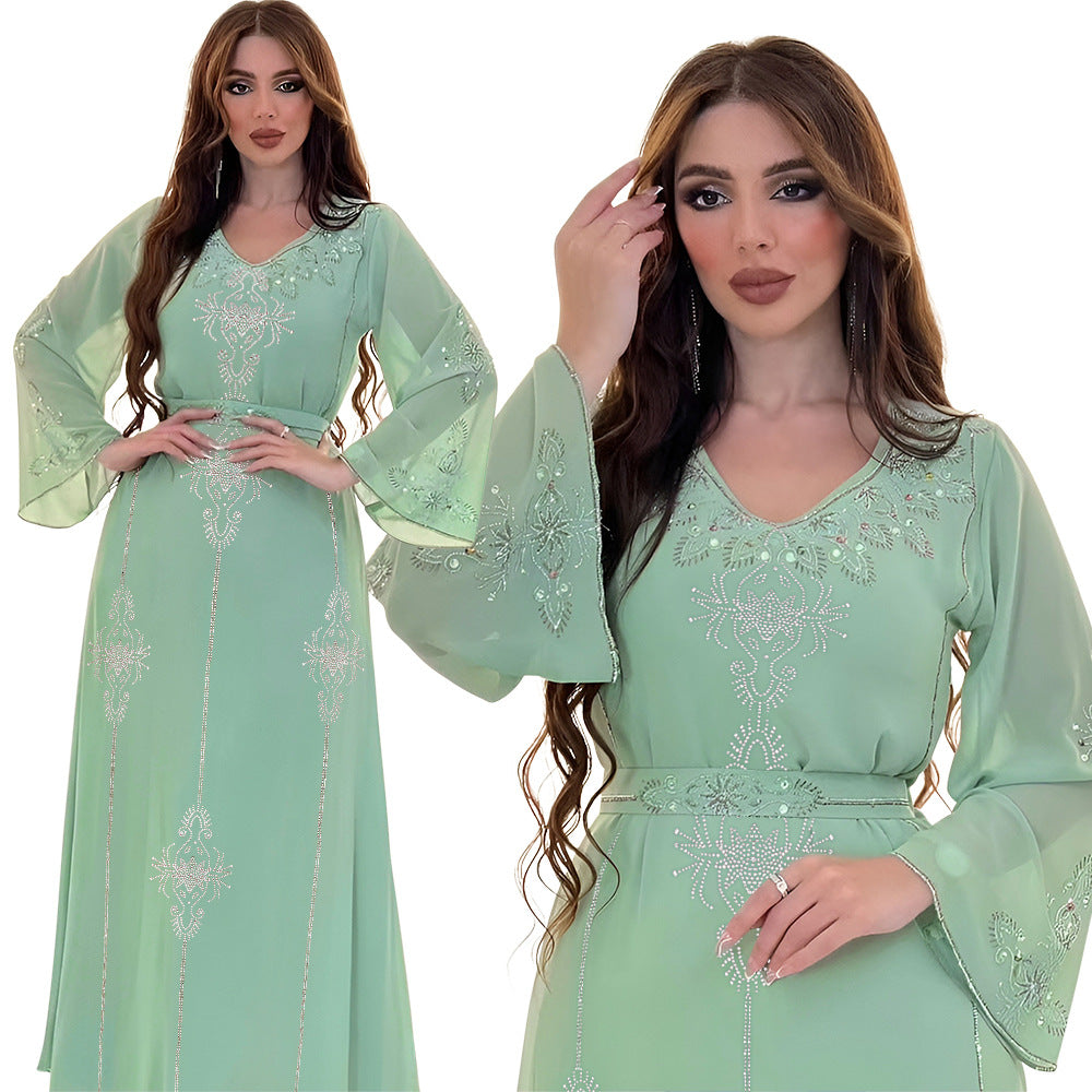 روب شيفون صيفي نسائي ملابس شرق أوسطية