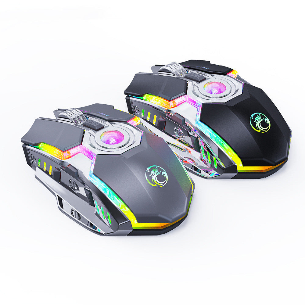 Silent Charging RGB Wireless Gaming Mouse with 7 Keys and 3-Level DPI