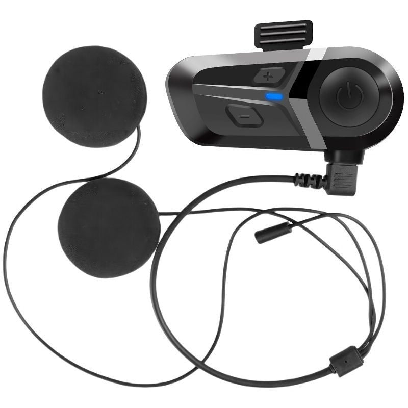 Casque de moto intégral noir avec oreillette Bluetooth