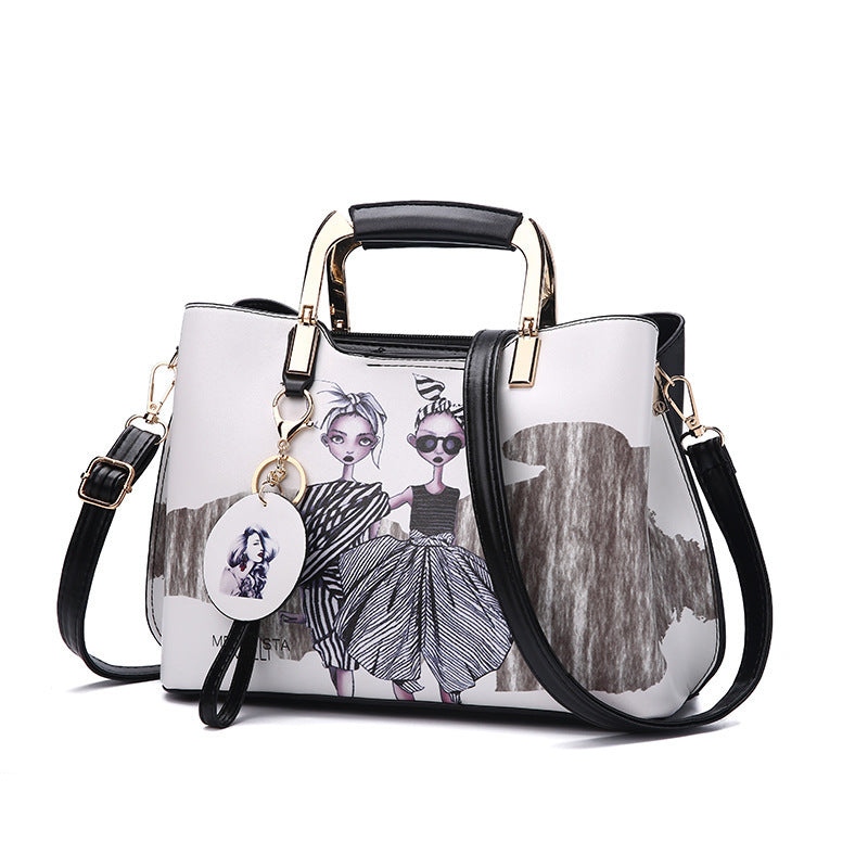 Fashionable Red PU Leather Lady's Portable Messenger Bag Trend