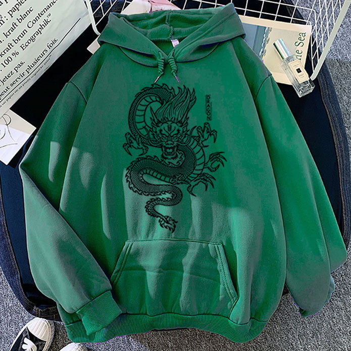 Chinese Dragon Pullover Hoodies for Men
