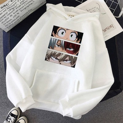 Sweat à Capuche Ample Unisexe pour Couple Automne Hiver