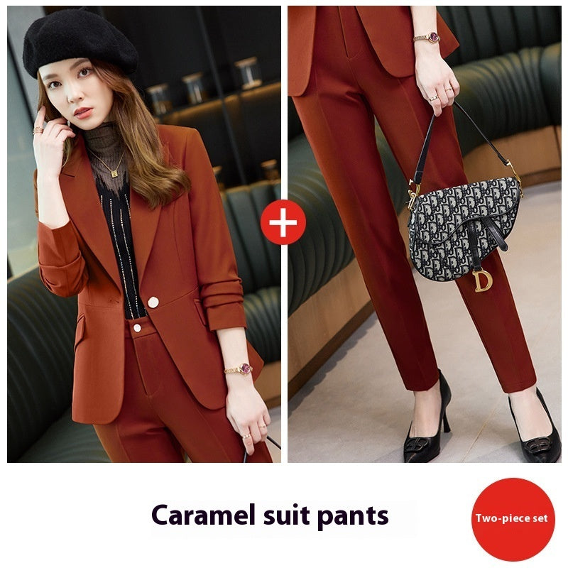 Women's Business Two-Piece Blazer Suit Polyester Fiber