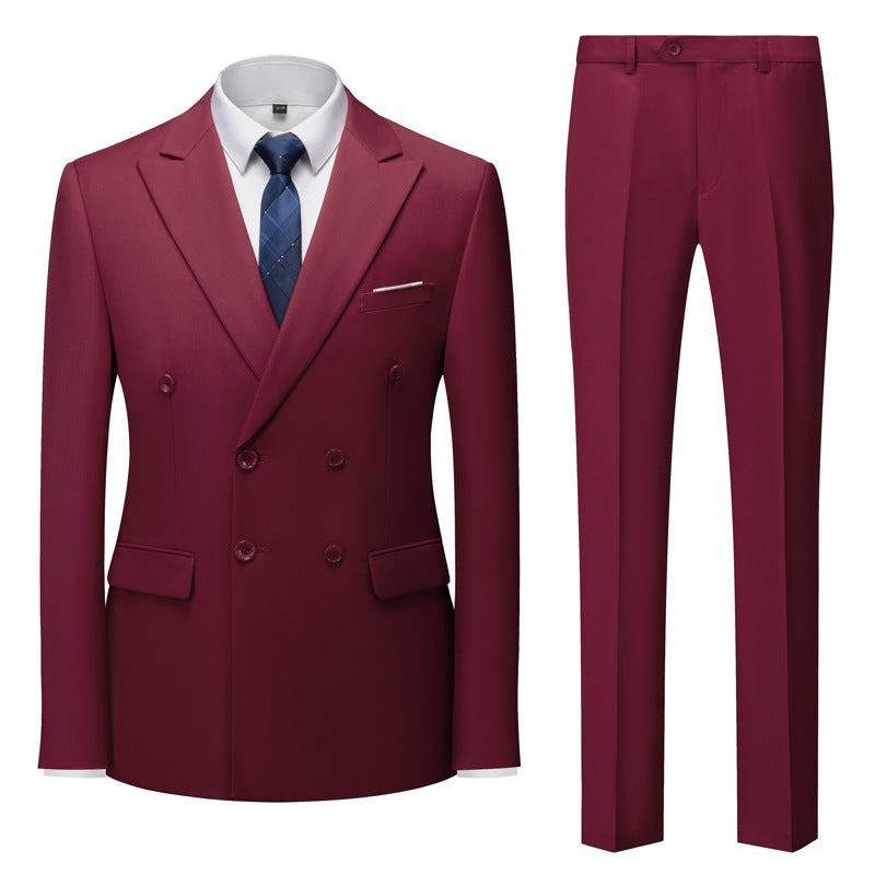 Men's Fashion Casual Solid Color Corduroy Two-Piece Set