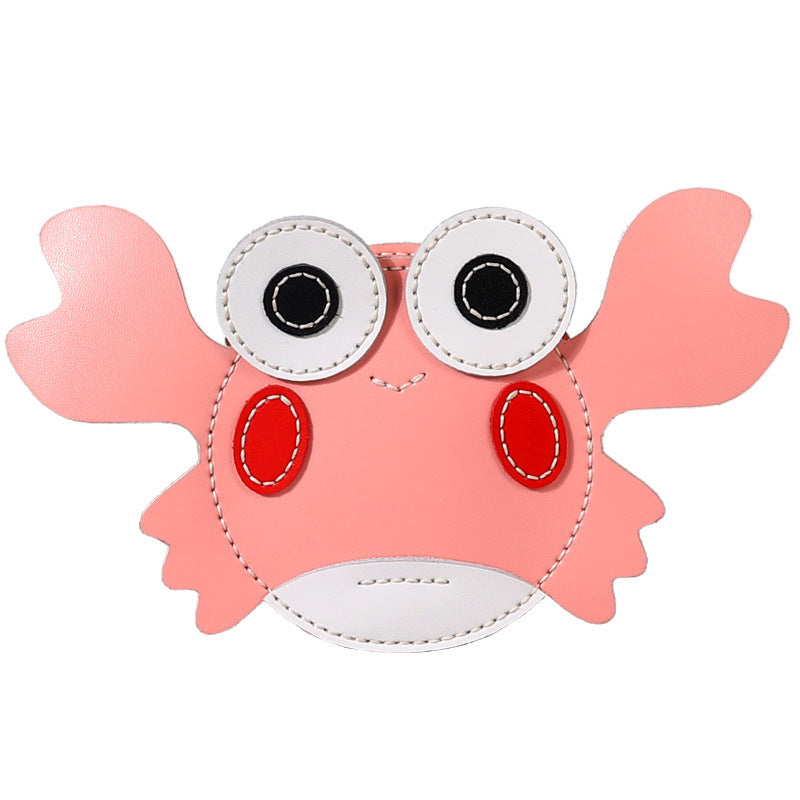 DIY Handmade Pink PU Leather Wallet with Knitting Design