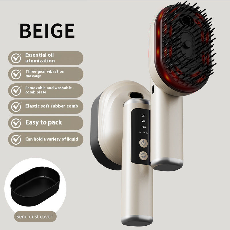 Electric Spray Massage Scalp Comb Vibration Hair Brush Anti-Hair Loss