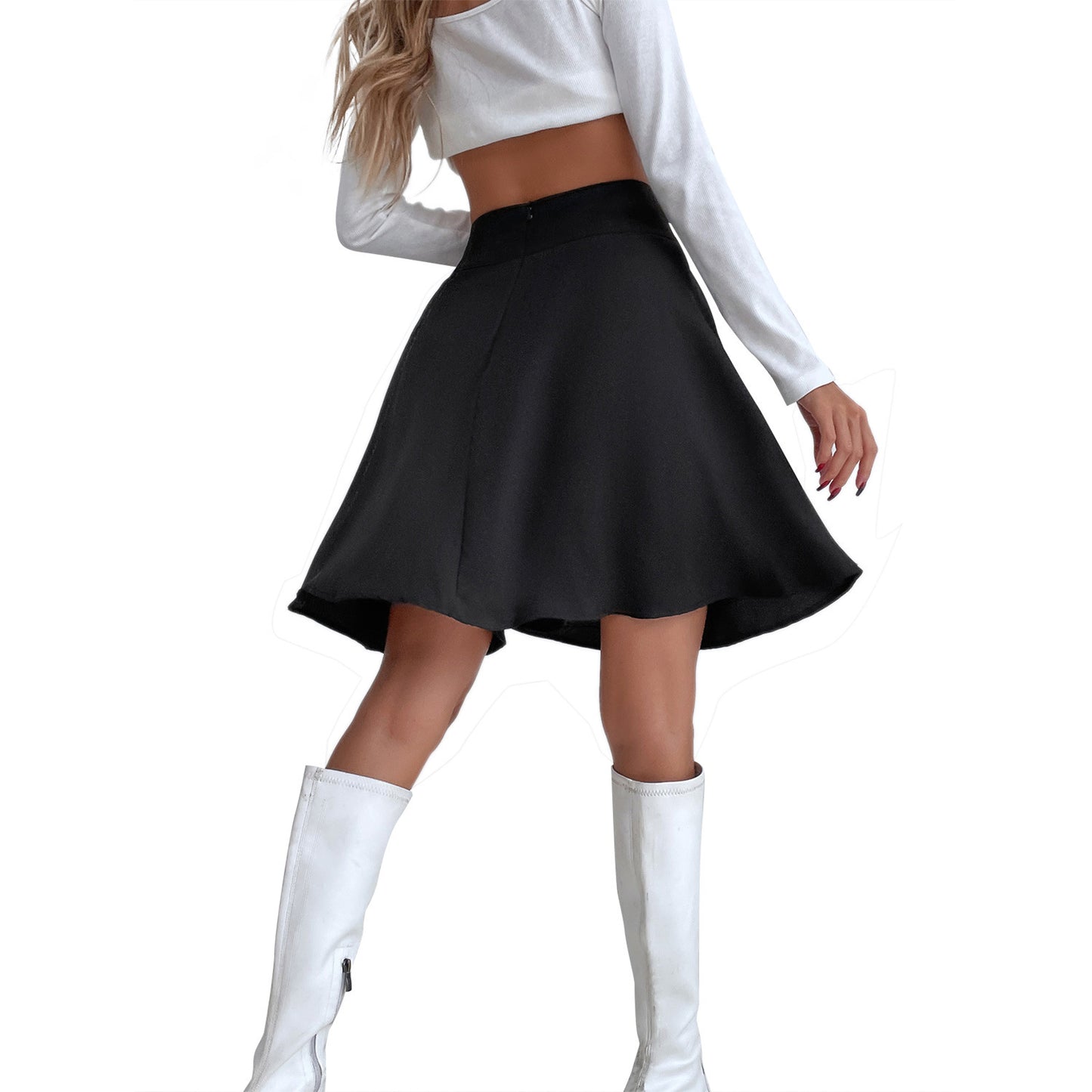 British Women's Casual Fluffy Temperament Pleated Skirt