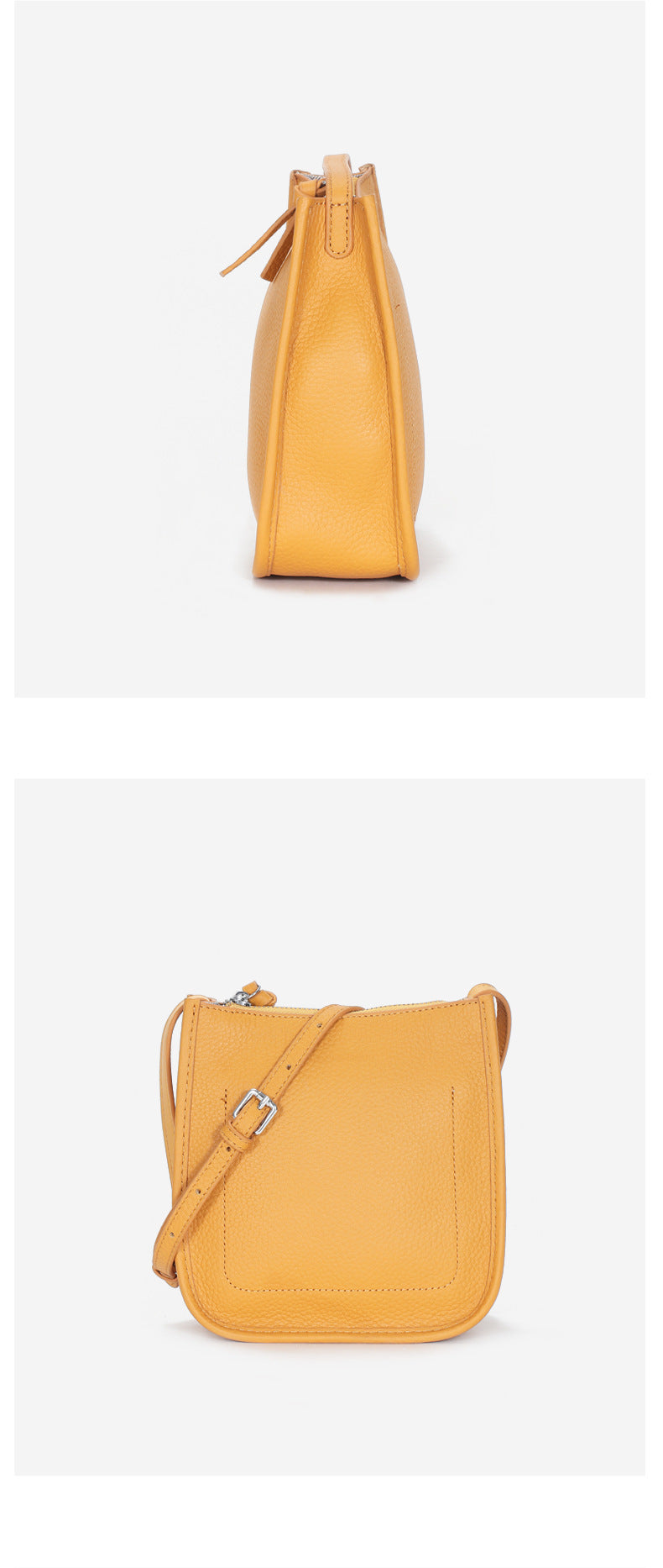 Trendy Women's Leather Handheld Shoulder Bag in Orange, Grey & Blue