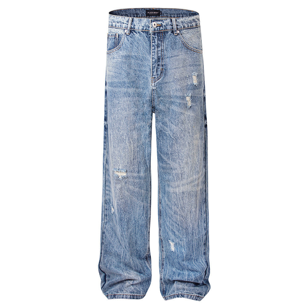 Fashion American Street Ripped Jeans Men