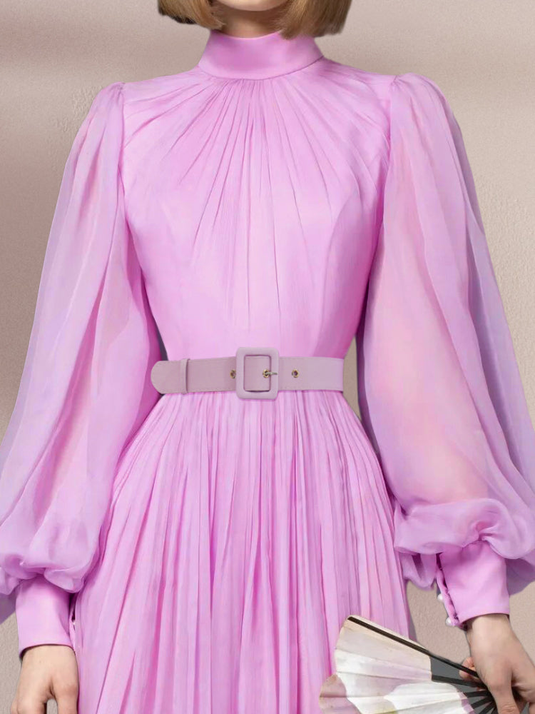 Women's High-End Premium Purple Pink Long Dress
